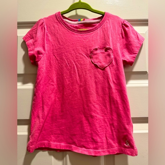 Joules EUC SZ 6 Pink T-Shirt with heart pocket - Picture 2 of 5
